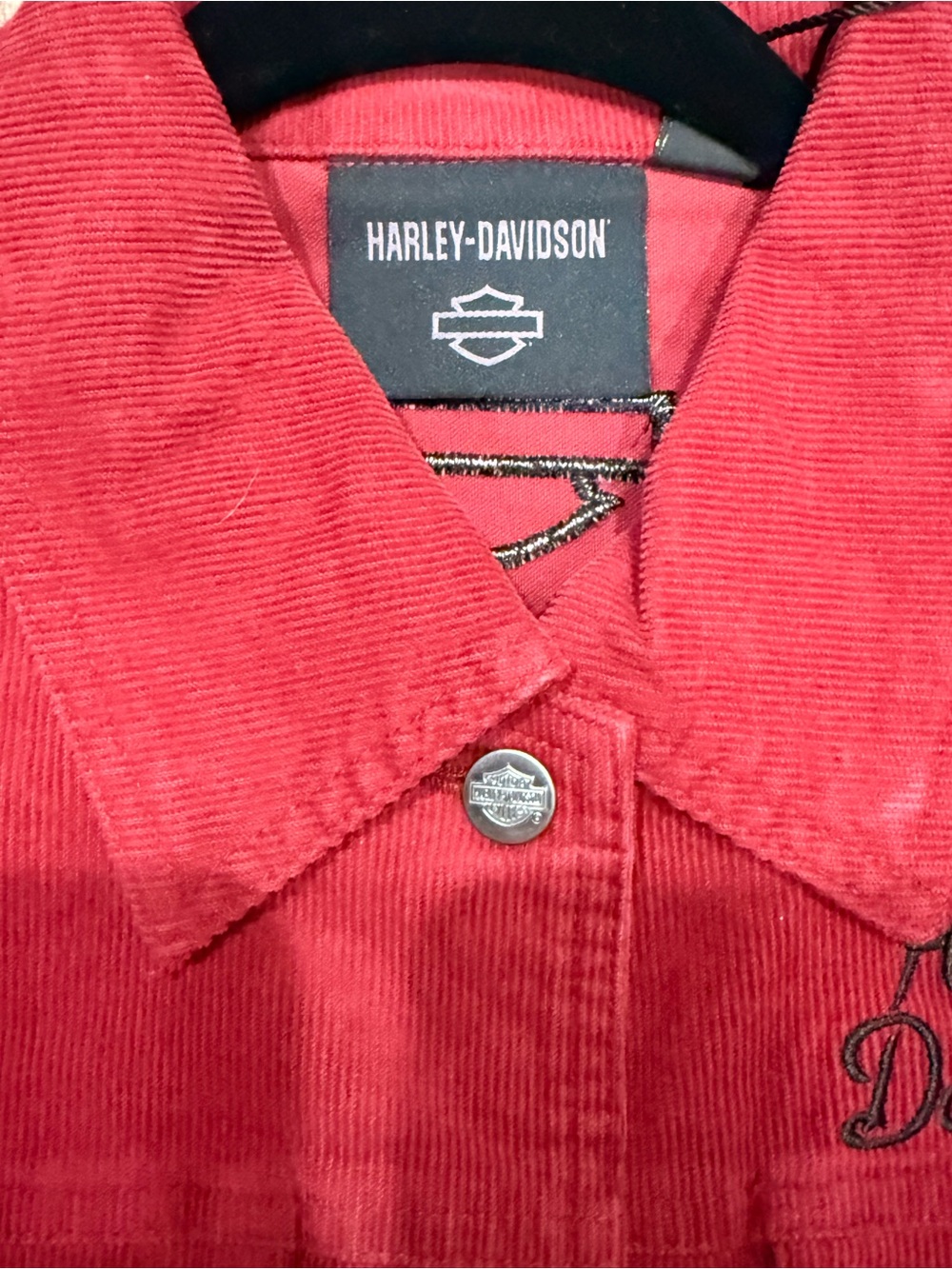 Harley-Davidson Men's Red Corduroy Jacket - Picture 4 of 4